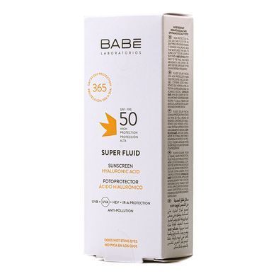 Сонцезахисний мінеральний флюїд SPF 50 BABE Laboratorios Mineral Super Fluid SPF 50 50 мл - основне фото