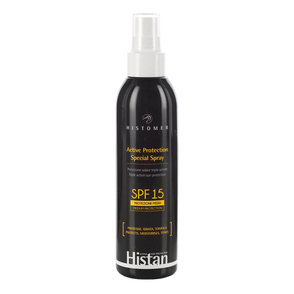 Сонцезахисний спрей для обличчя та тіла Histomer Histan Active Protection Spray SPF 30 200 мл - основне фото