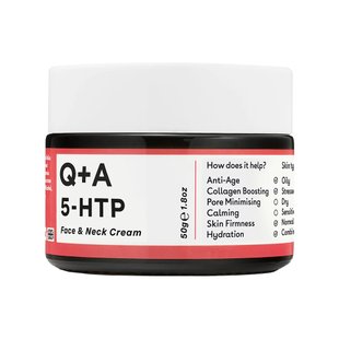 Крем для обличчя та шиї Q+A 5-HTP Face & Neck Cream 50 мл - основне фото