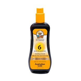 Водостойкий солнцезащитный спрей-масло Australian Gold Spray Oil Sunscreen Carrot Oil SPF 6 237 мл - основное фото