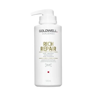 Восстанавливающая маска для сухих и повреждённых волос Goldwell Dualsenses Rich Repair Restoring 60Sec Treatment 500 мл - основное фото