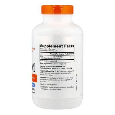 Метилсульфонілметан MSM Doctor's Best MSM With OptiMSM 3000 mg 360 шт - основне фото