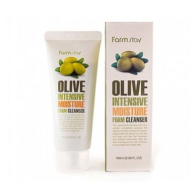 Пінка для вмивання з екстрактом оливи Farmstay Olive Intensive Moisture Foam Cleanser 100 мл - основне фото