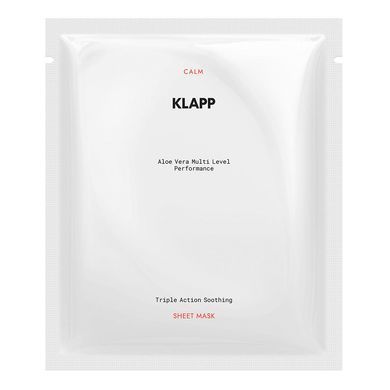 Успокаивающая маска для лица Klapp Calm Aloe Vera Multi Level Performance Sheet Mask 3 шт - основное фото