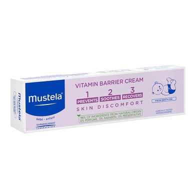 Восстанавливающий детский крем Mustela Vitamin Barrier Cream 50 мл - основное фото