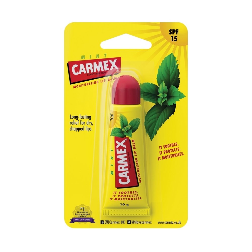 Бальзам для губ со вкусом мяты Carmex Tube Mint SPF 15 туба 10 г - основное фото