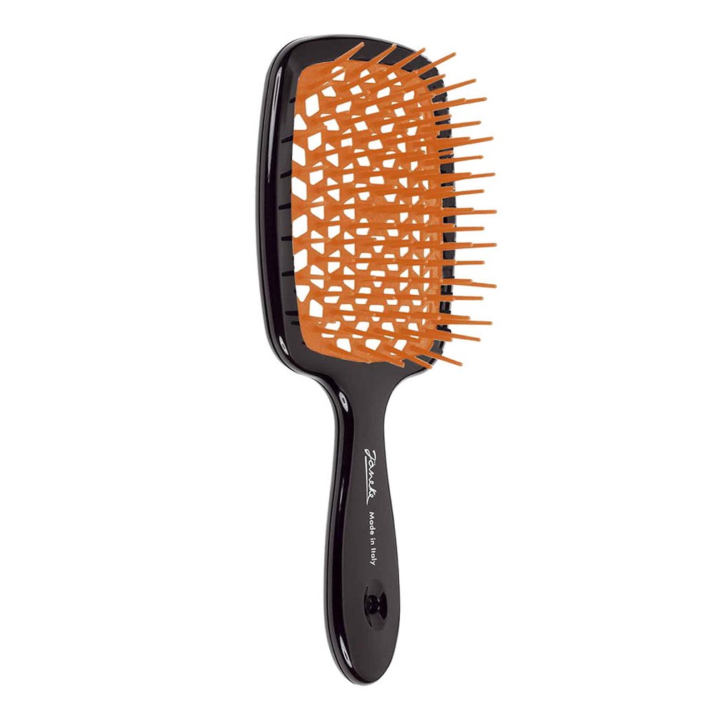 Чёрно-оранжевая прямоугольная щётка для волос Janeke Superbrush The Original 71SP226 ARA - основное фото