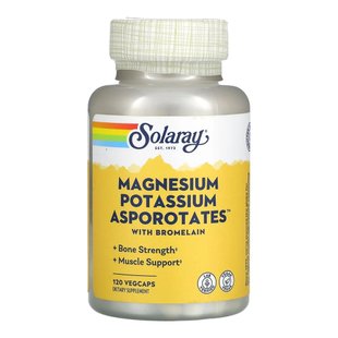 Аспорат магния и калия в капсулах Solaray Magnesium & Potassium Asporotate w/ Bromelain 60 шт - основное фото