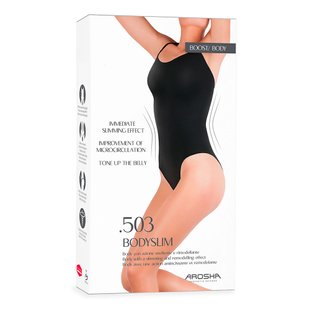 Чорне боді-слім розмір S/M Arosha 503 BODYSLIM Body in Bio-Infrared Dermofibra Size S/M - основне фото