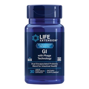 Смесь пробиотиков для кишечника Life Extension Florassist Probiotic Gi With Phage Technology 30 шт - основное фото