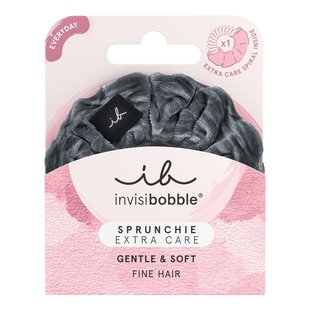 Тёмно-серая резинка для волос Invisibobble SPRUNCHIE Extra Care Soft As Silk - основное фото