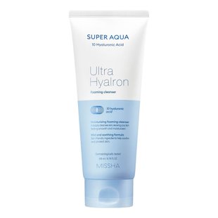 Увлажняющая пенка с гиалуроновой кислотой Missha Super Aqua Ultra Hyalron Foaming Cleanser 200 мл - основное фото