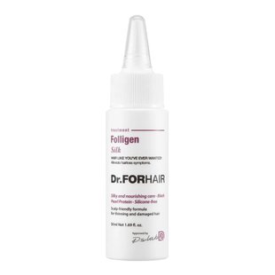 Відновлювальна маска-кондиціонер для пошкодженого волосся Dr. FORHAIR Folligen Silk Treatment 50 мл - основне фото