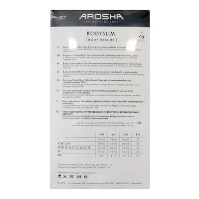 Чорне боді-слім розмір S/M Arosha 503 BODYSLIM Body in Bio-Infrared Dermofibra Size S/M - основне фото