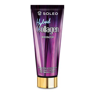 Лосьон-бронзатор для ускорения загара в солярии SOLEO Collagen Hybrid Bronzer 200 мл - основное фото