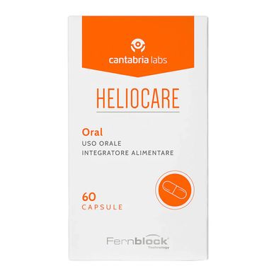 Харчова добавка для фотозахисту з бета-каротином Cantabria Labs Heliocare Oral Capsules 60 шт. - основне фото