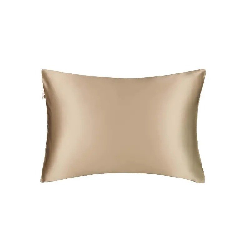 Бежевая наволочка из натурального шёлка и сатина Mon Mou Soft Silk Pillowcase Beige 1 шт - основное фото