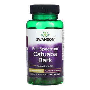 Добавка для сексуальної стимуляції Swanson Full Spectrum Catuaba Bark 465mg 60 шт - основне фото