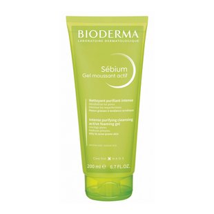 Очищающий гель Bioderma Sebium Actif Intense Purifying And Foaming Gel 200 мл - основное фото