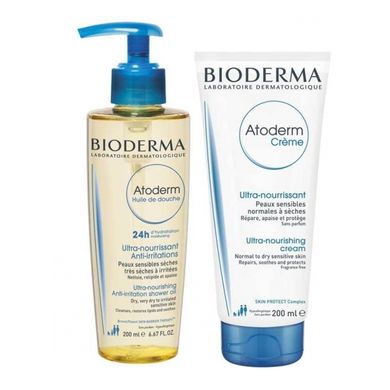 Набор масло для душа и крем для тела BIODERMA Atoderm Set - основное фото