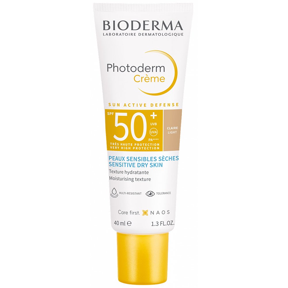 Солнцезащитный крем со светлым оттенком Bioderma Photoderm Tinted Cream SPF 50+ Light 40 мл - основное фото