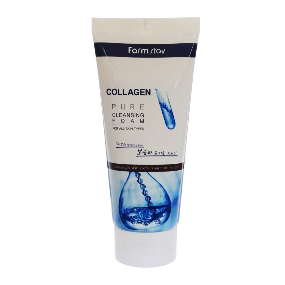 Пена для умывания с коллагеном Farmstay Collagen Pure Cleansing Foam 180 мл - основное фото