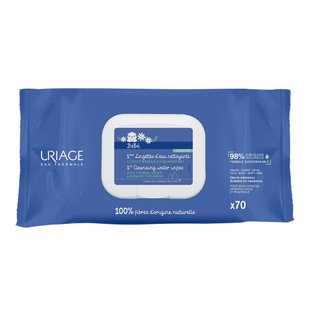 Очищающие салфетки Uriage Bebe 1st Cleansing Water Wipes 70 шт - основное фото