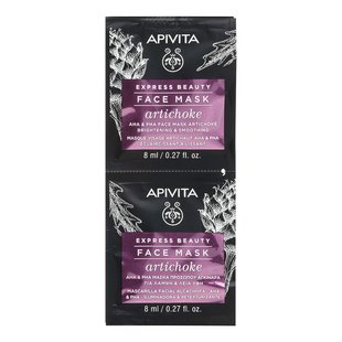 Освітлювальна маска для обличчя з артишоком Apivita Express Beauty AHA & PHA Face Mask for Brightening & Smoothing 2 шт x 8 мл - основне фото