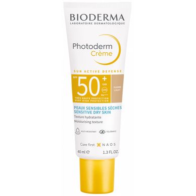 Сонцезахисний крем зі світлим відтінком Bioderma Photoderm Tinted Cream SPF 50+ Light 40 мл - основне фото