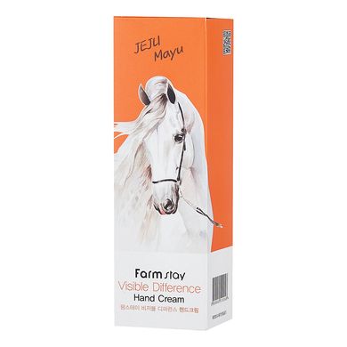 Крем для рук с лошадиным жиром FarmStay Visible Difference Hand Cream Jeju Mayu 100 г - основное фото