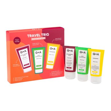 Подарунковий тревел-набір для догляду за тілом Q+A Travel Trio Bodycare Gift Set - основне фото