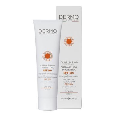 Сонцезахисний флюїд-крем для обличчя та тіла Dermophisiologique Solari Protective Fluid Cream SPF 50+ 150 мл - основне фото