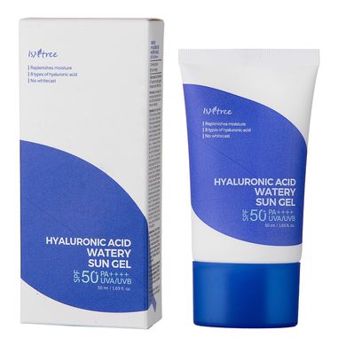 Солнцезащитный увлажняющий гель Isntree Hyaluronic Acid Watery Sun Gel SPF 50+ PA++++ 2x50 мл - основное фото