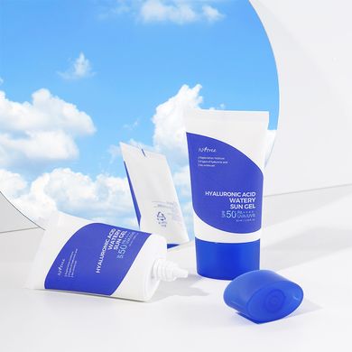 Сонцезахисний зволожувальний гель Isntree Hyaluronic Acid Watery Sun Gel SPF 50+ PA++++ 2x50 мл - основне фото