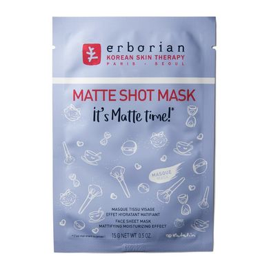 Тканинна маска з матувальним ефектом Erborian Matte Shot Mask 14 г - основне фото