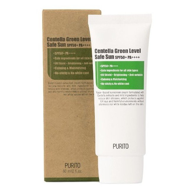 Солнцезащитный крем с экстрактом центеллы PURITO Centella Green Level Safe Sun 50+ PA++++ 60 мл - основное фото