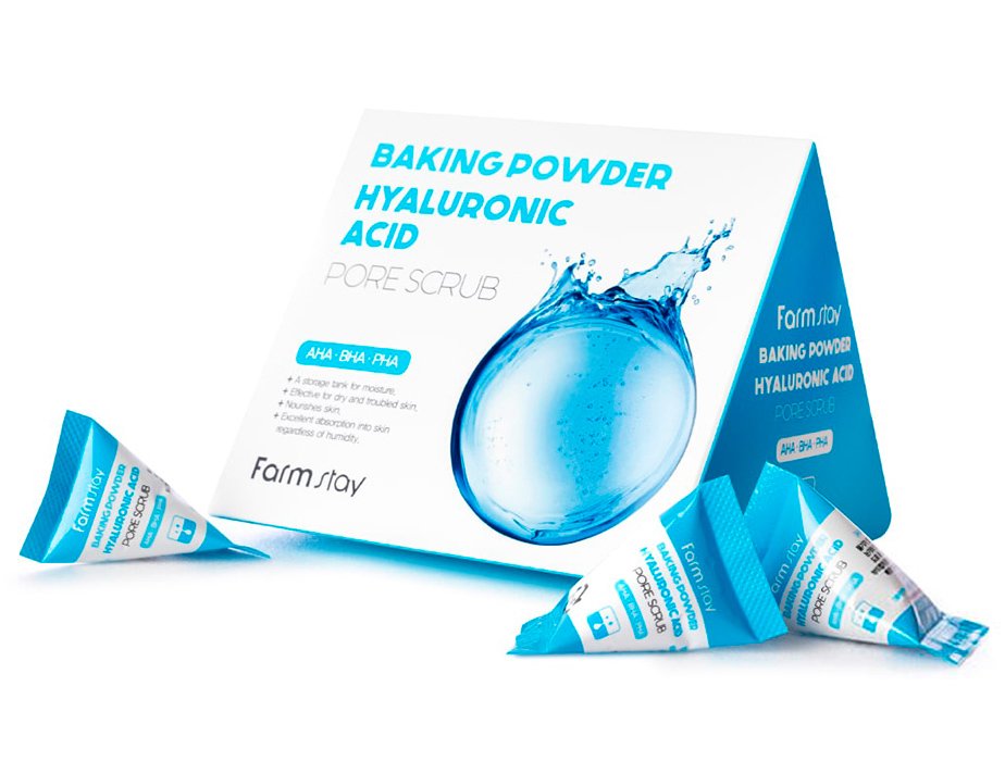 Очищающий скраб с гиалуроновой кислотой Farmstay Baking Powder Hyaluronic Acid Pore Scrub 25 шт - основное фото