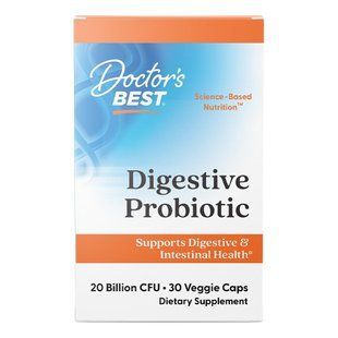 Пробіотики Doctor's Best Digestive Probiotic 20 Billion CFU 30 шт - основне фото