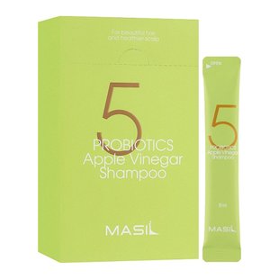 Шампунь для балансу pH шкіри голови Masil 5 Probiotics Apple Vinegar Shampoo 20х8 мл - основне фото