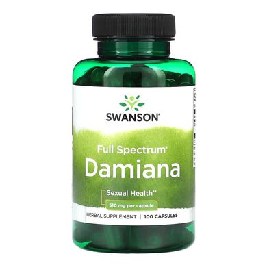 Афродизиак Swanson Full Spectrum Damiana 510 mg 100 шт - основное фото