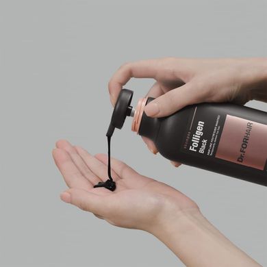 Шампунь для відновлення кольору сивого волосся Dr. FORHAIR Folligen Black Shampoo 500 мл - основне фото