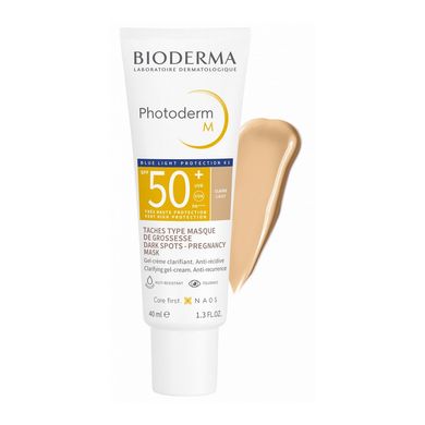 Сонцезахисний гель-крем проти пігментації Bioderma Photoderm М Clarifying Gel-Cream SPF 50+ Light 40 мл - основне фото