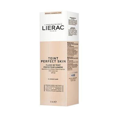 Тональный флюид LIERAC Teint Perfect Skin Fluide De Teint SPF 20 (01 Beige Clair) 30 мл - основное фото