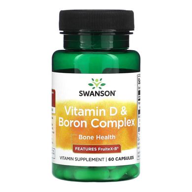 Витамин D с бором Swanson Vitamin D3 And Boron Complex Features FruiteX-B 60 шт - основное фото