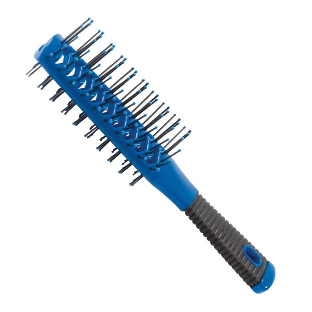 Синяя туннельная двухсторонняя щётка для волос Hairway Tunnel Brush Vent 08001-04 - основное фото