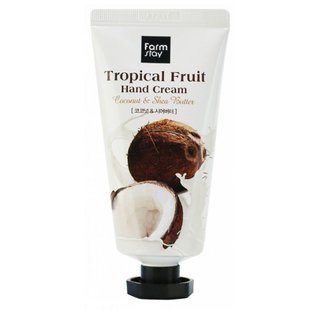 Крем для рук с экстрактом кокоса и маслом ши FarmStay Tropical Fruit Hand Cream Coconut & Shea Butter 50 мл - основное фото