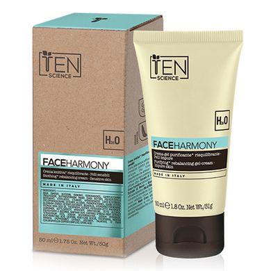 Балансувальний гель-крем для проблемної шкіри Ten Science Face Harmony Purifying Rebalancing Gel-Cream For Impure Skin 50 мл - основне фото
