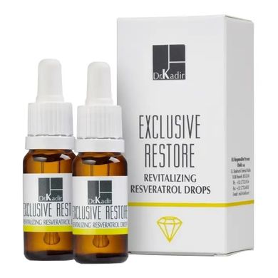 Відновлювальні краплі з ресвератролом Dr. Kadir Exclusive Restore Skin Revitalizing Resveratrol Drops 2x10 мл - основне фото