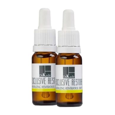 Восстанавливающие капли с ресвератролом Dr. Kadir Exclusive Restore Skin Revitalizing Resveratrol Drops 2x10 мл - основное фото