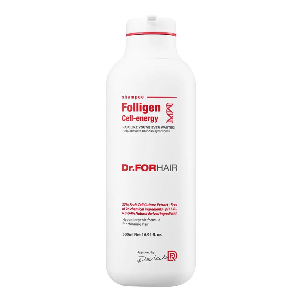 Шампунь для зміцнення та відновлення зрілого волосся Dr. FORHAIR Folligen Cell-Energy Shampoo 500 мл - основне фото